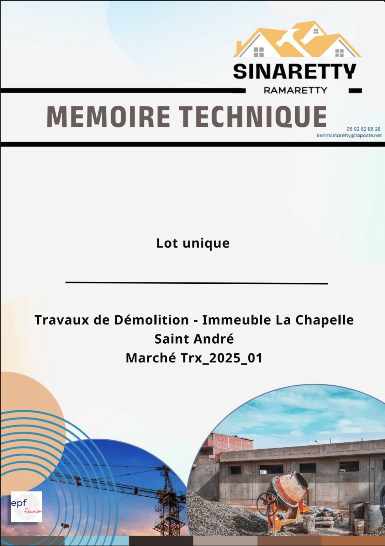 Memoire technique Sinaretty - Demolition Saint-Andre